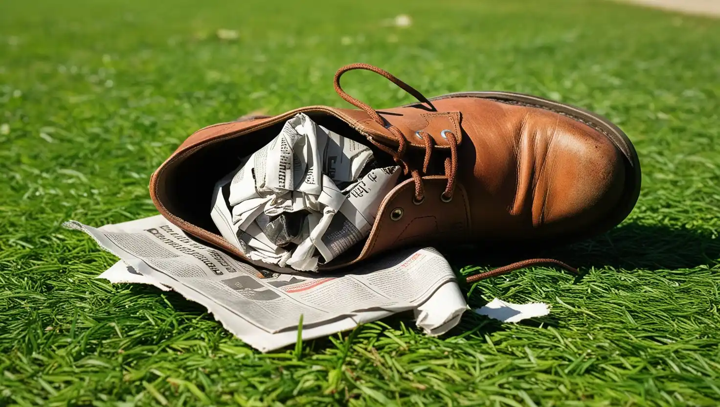 papier journal pour assouplir des chaussures neuves